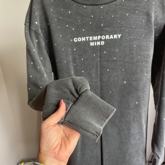 Zara Women Faded-effect dress with slogan 1131/938 - Picture 3 of 7